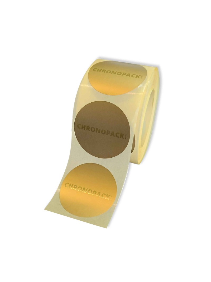 Round label - Gold - Gold/silver logo