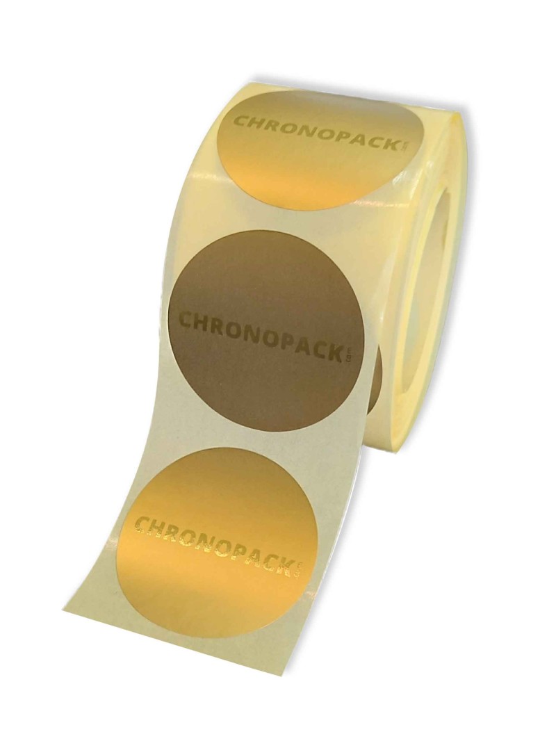 Round label - Gold - Gold/silver logo