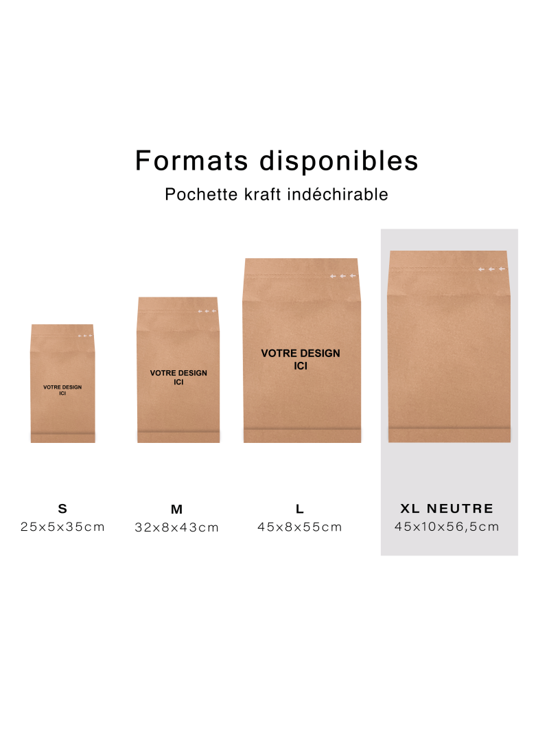 Pochette indéchirable - Kraft XL
