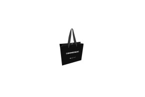 Luxury Paper Bags - Black XS - Ribbon Griffe