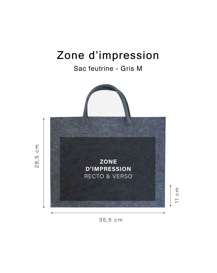 SAC GRENOBLE - GRIS - M (35,5x11x28,5cm)