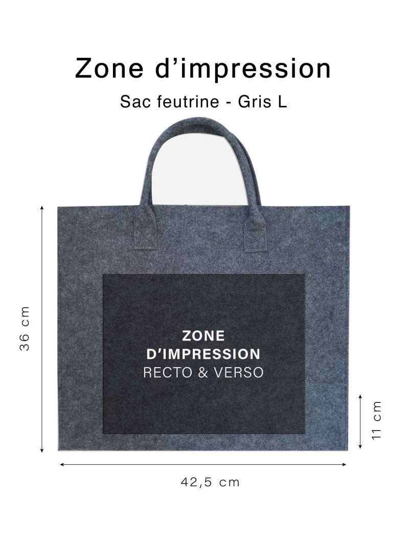 SAC GRENOBLE - GRIS - L (42,5x11x36cm)