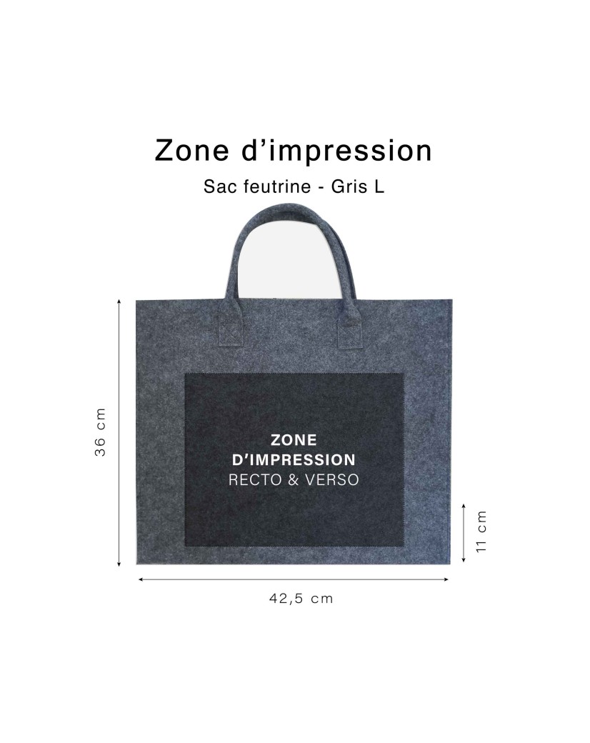 SAC GRENOBLE - GRIS - L (42,5x11x36cm)