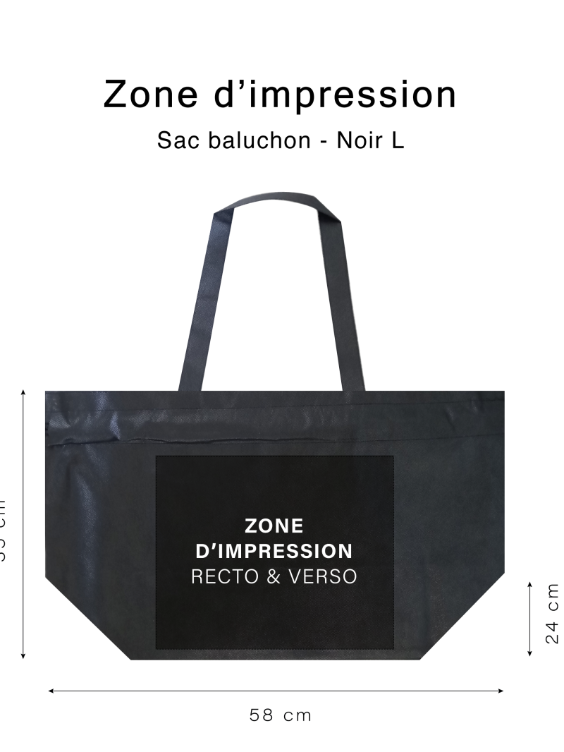 Tragetasche NICE Schwarz L (58x24x35 cm)