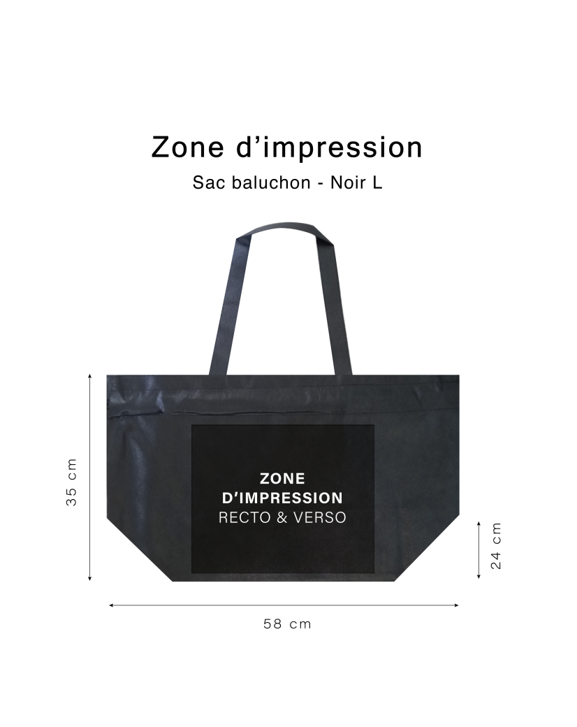 Tragetasche NICE Schwarz L (58x24x35 cm)