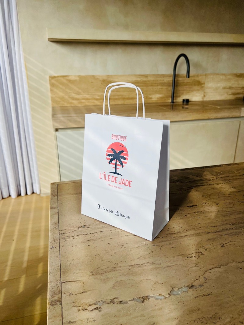 Twisted handle bags - White S