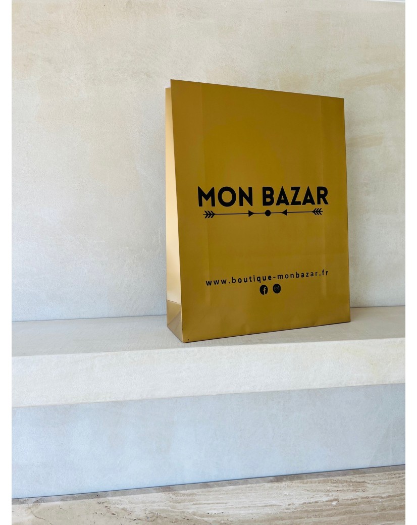 Bolsa de regalo – Dorada – M (22x8x29 cm)
