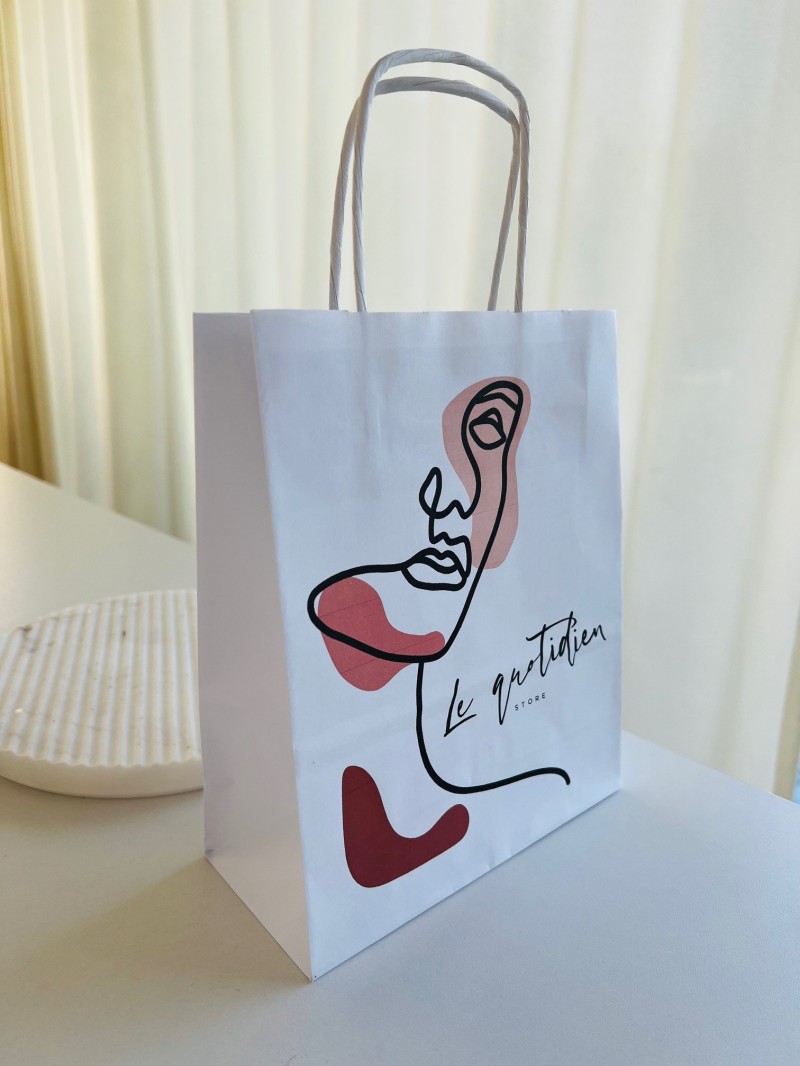 Twisted handle bags - White S