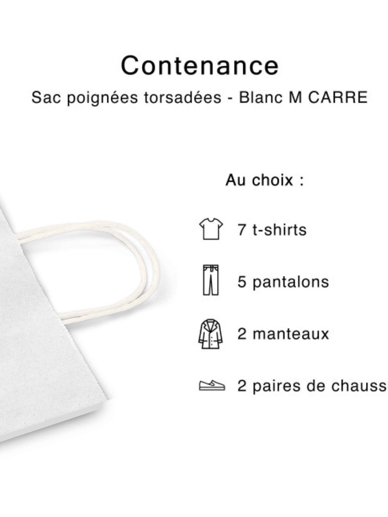Twisted handle bags - White M SQUARE