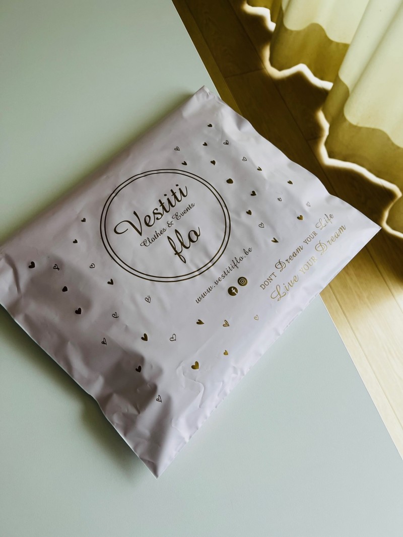 Large personalized pink plastic envelope - Paris model