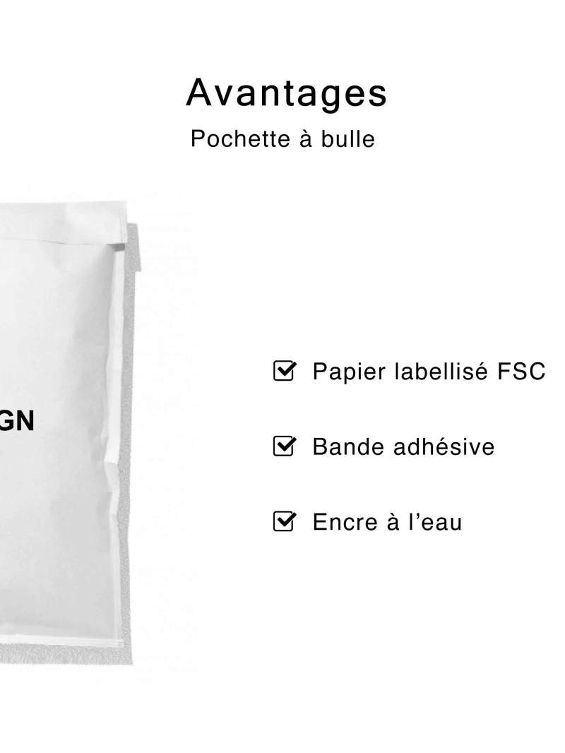 Bubble pouch - White L