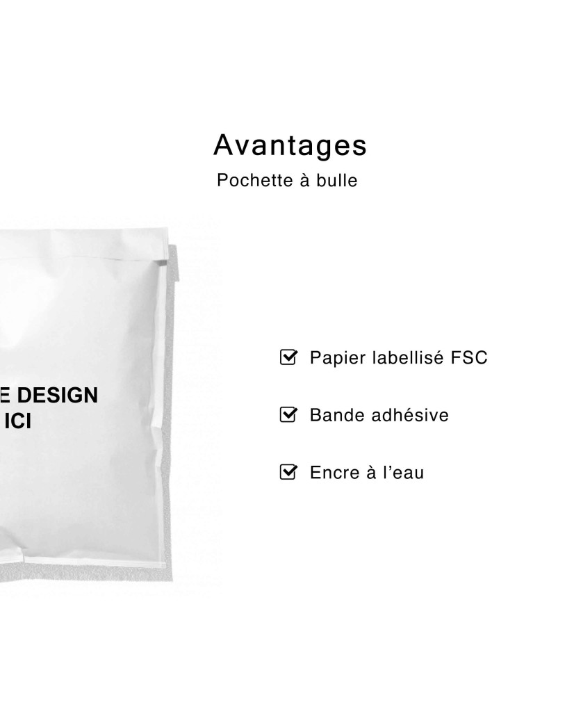LUCHTKUSSEN ENVELOP WIT - L (35X47CM)