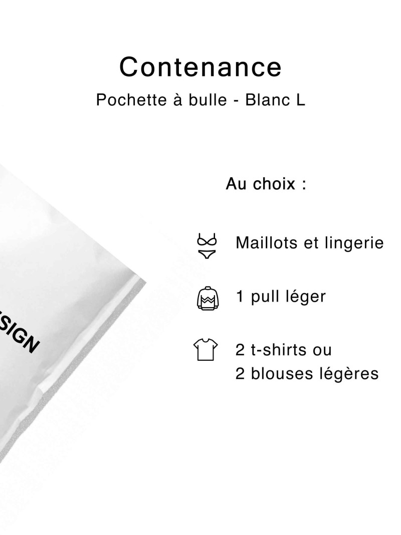 Bubble pouch - White L