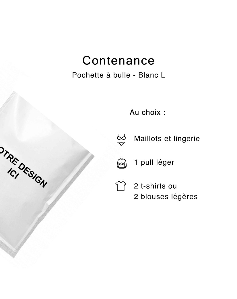 LUCHTKUSSEN ENVELOP WIT - L (35X47CM)