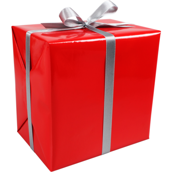 Red gift wrapping roll