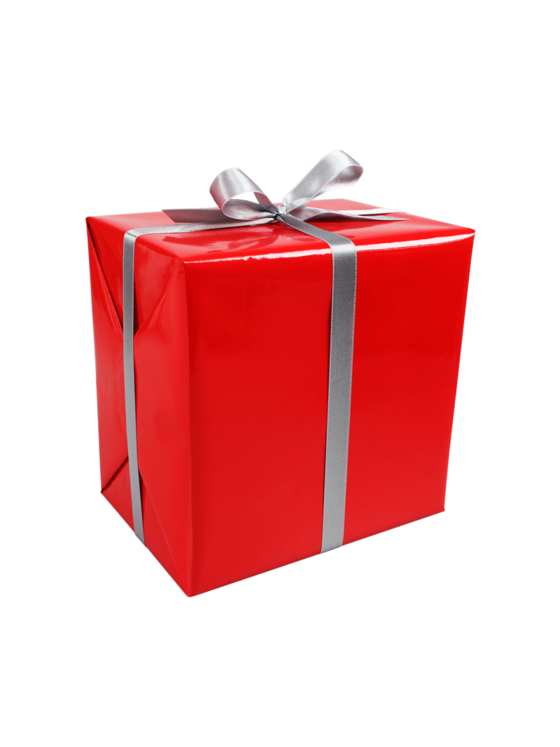 Red gift wrapping roll