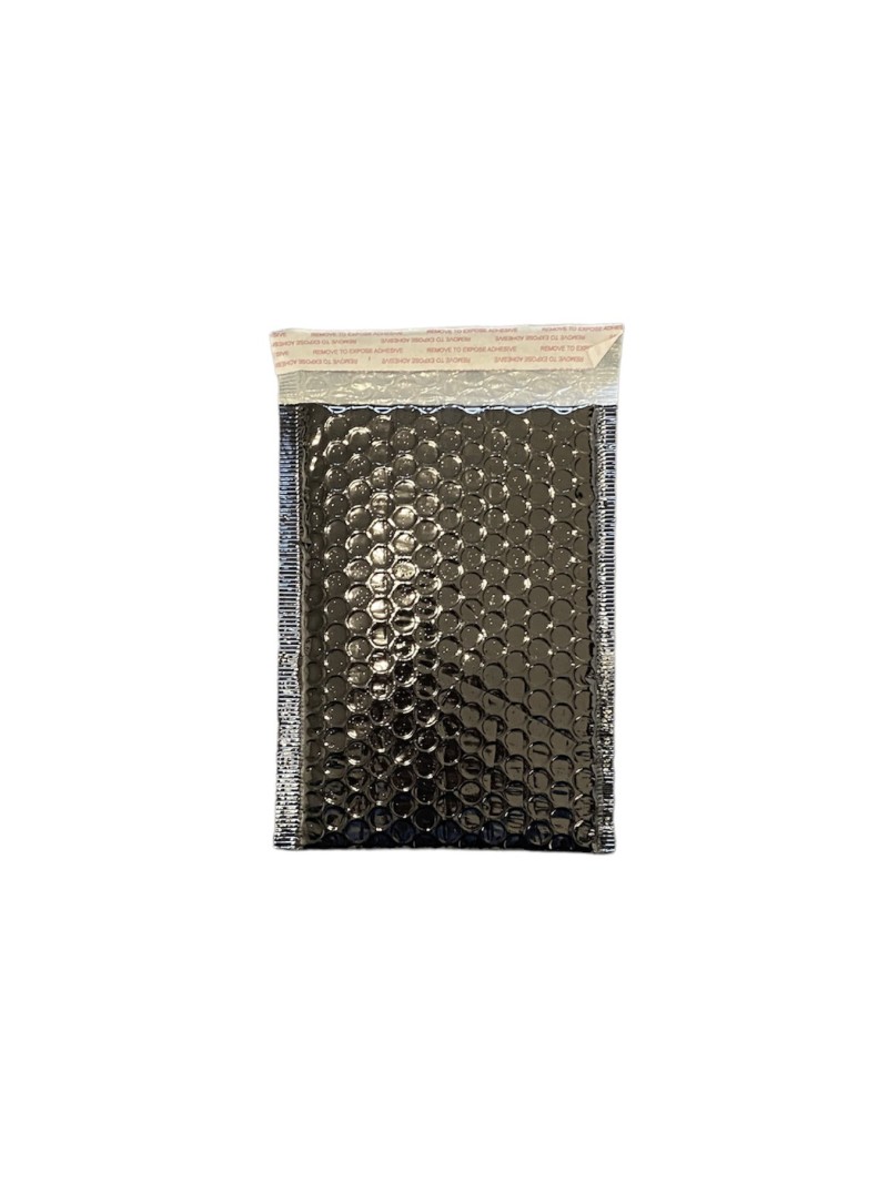 Metallic Bubbel Envelop - Blinkend zwart S