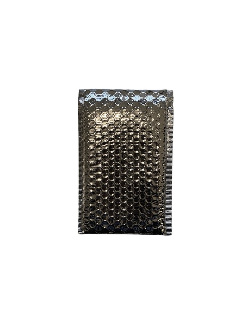 Metallic Bubbel Envelop - Blinkend zwart S