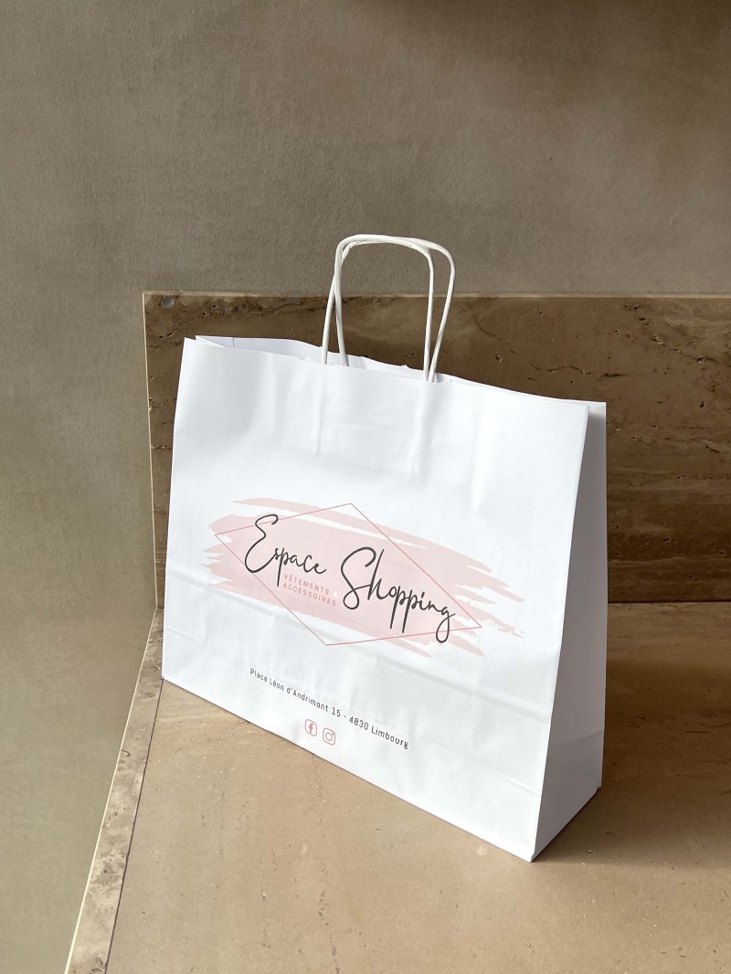 Twisted handle bags - White M HORIZONTAL