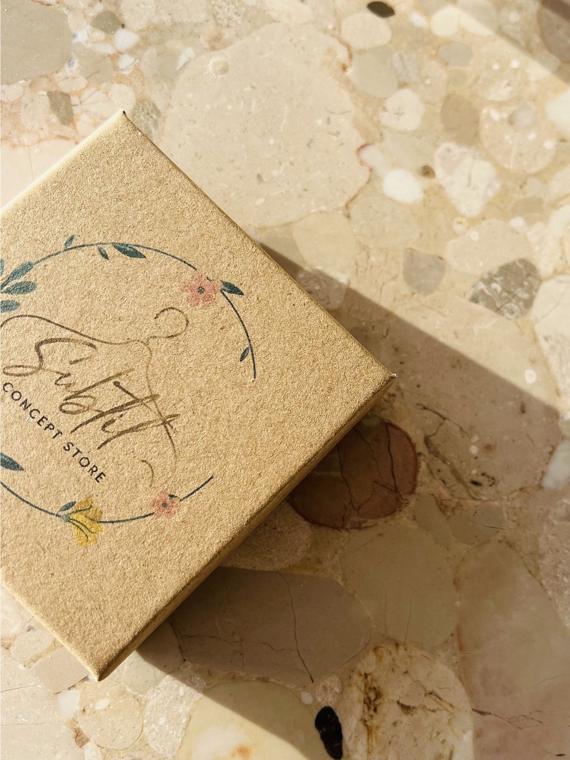 Écrin à Bijoux en Kraft Recyclé Personnalisable - Impression en Couleur