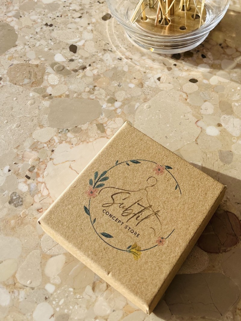 Écrin à Bijoux en Kraft Recyclé Personnalisable - Impression en Couleur