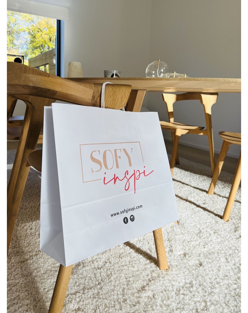White kraft bag L Horizontal – Large, Practical & Customizable