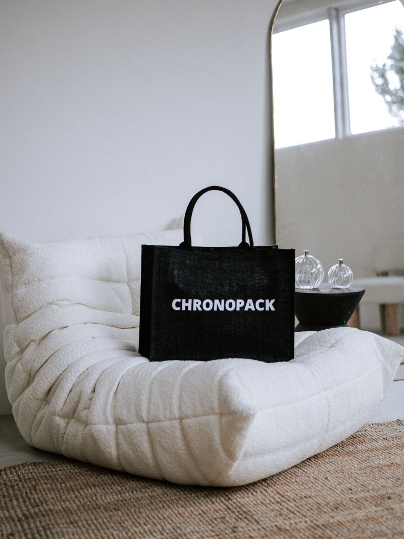 Sacs en toile de jute noir personnalisés avec votre logo - Commandez maintenant