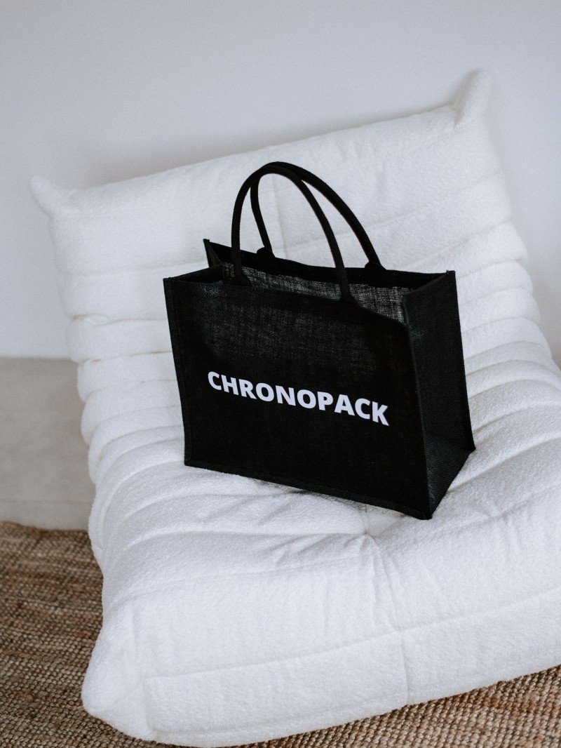Sacs en toile de jute noir personnalisés avec votre logo - Commandez maintenant