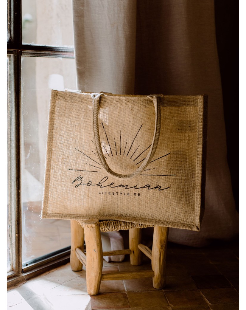 Sac en toile de jute personnalisé avec impression de votre design - Commandez maintenant.