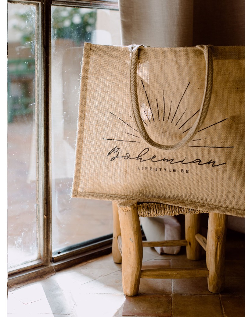 Sac en toile de jute personnalisé avec impression de votre design - Commandez maintenant.