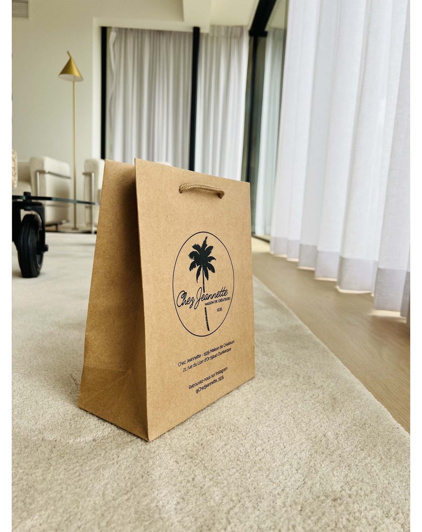 Luxury paper bags - Kraft S - Drawstring handles