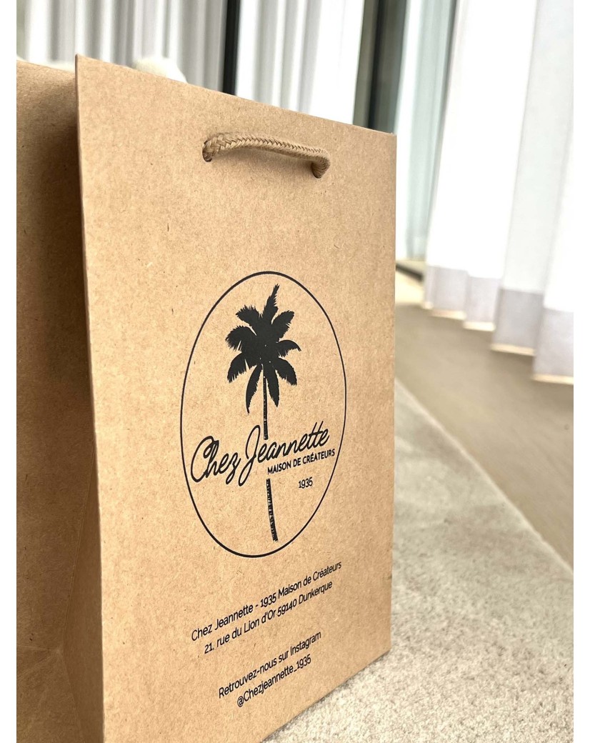 Luxury paper bags - Kraft S - Drawstring handles