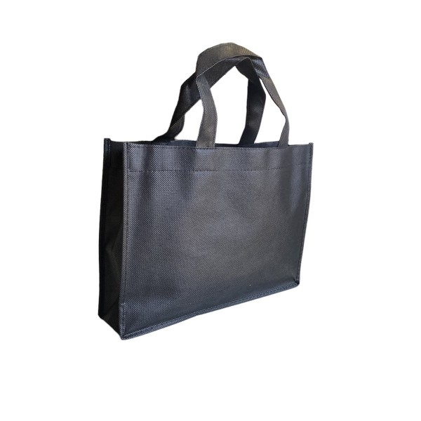 Non woven draagtas "LYON" - Zwart 35x8x25