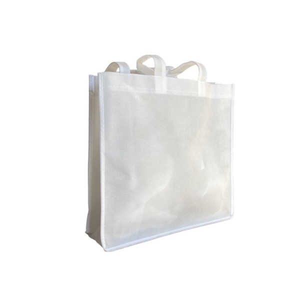 Non woven draagtas "LYON" - Wit 40x12x35