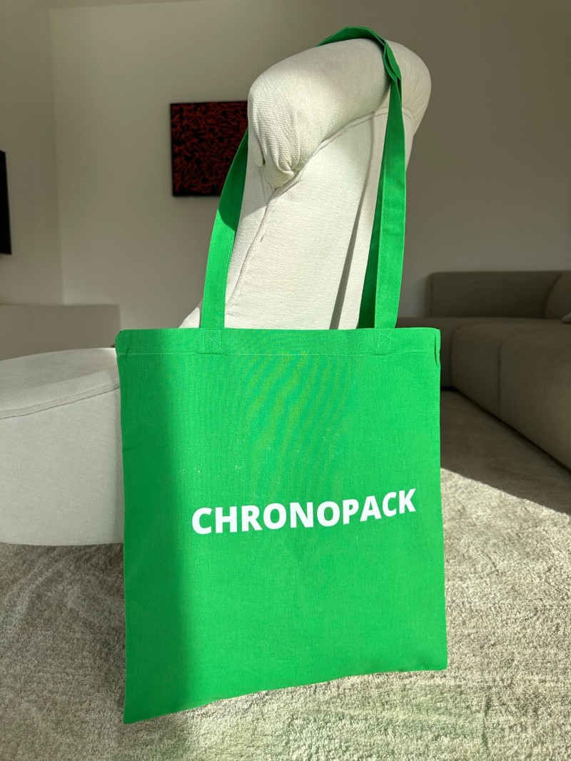 TOTEBAG "PARIJS" GROEN (38x42 cm)