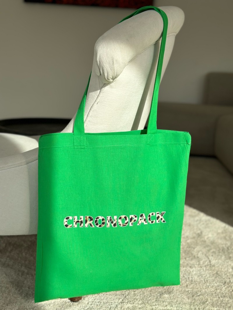 TOTEBAG "PARIJS" GROEN (38x42 cm)
