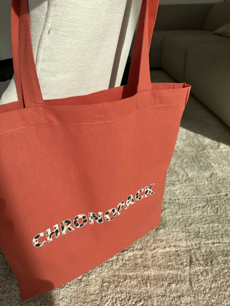 TOTEBAG "PARIJS" TERRACOTTA (38x42 cm)