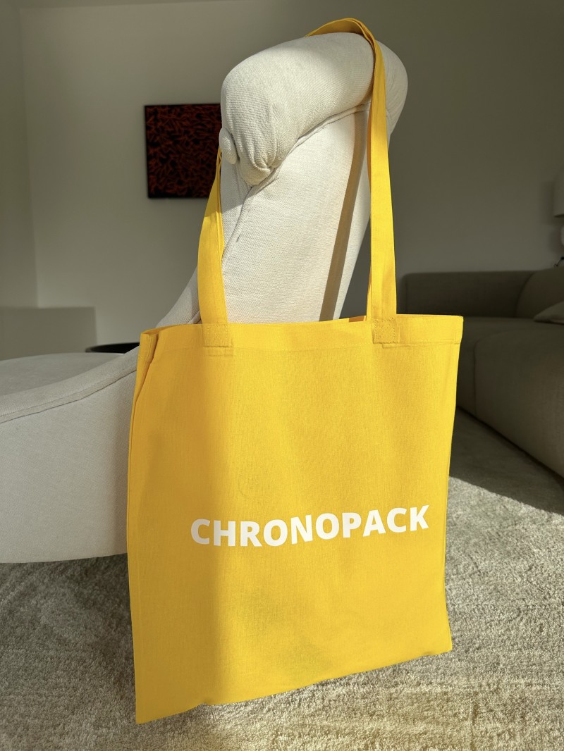 TOTEBAG "PARIJS" GEEL (38x42 cm)