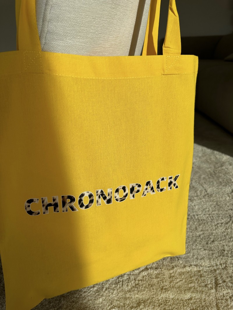 TOTEBAG "PARIJS" GEEL (38x42 cm)