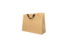 Kraft Paper Bag Black Ribbon Handle