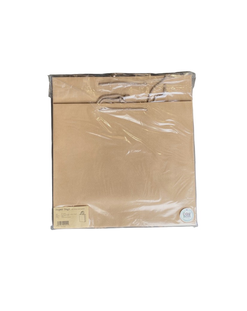 Kraft paper bag with cord handles