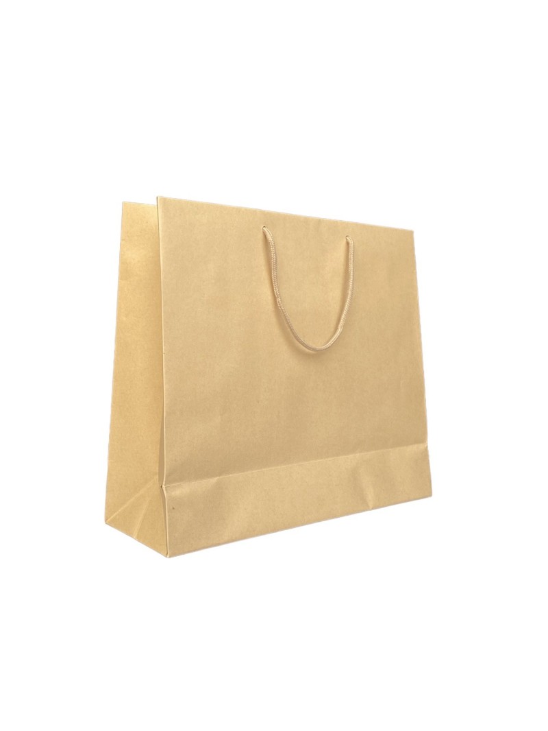 Kraft paper bag with cord handles