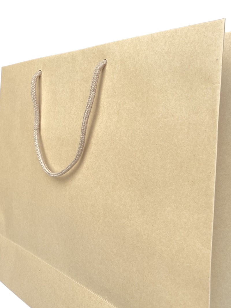 Sac Papier Kraft Poignée Cordelette
