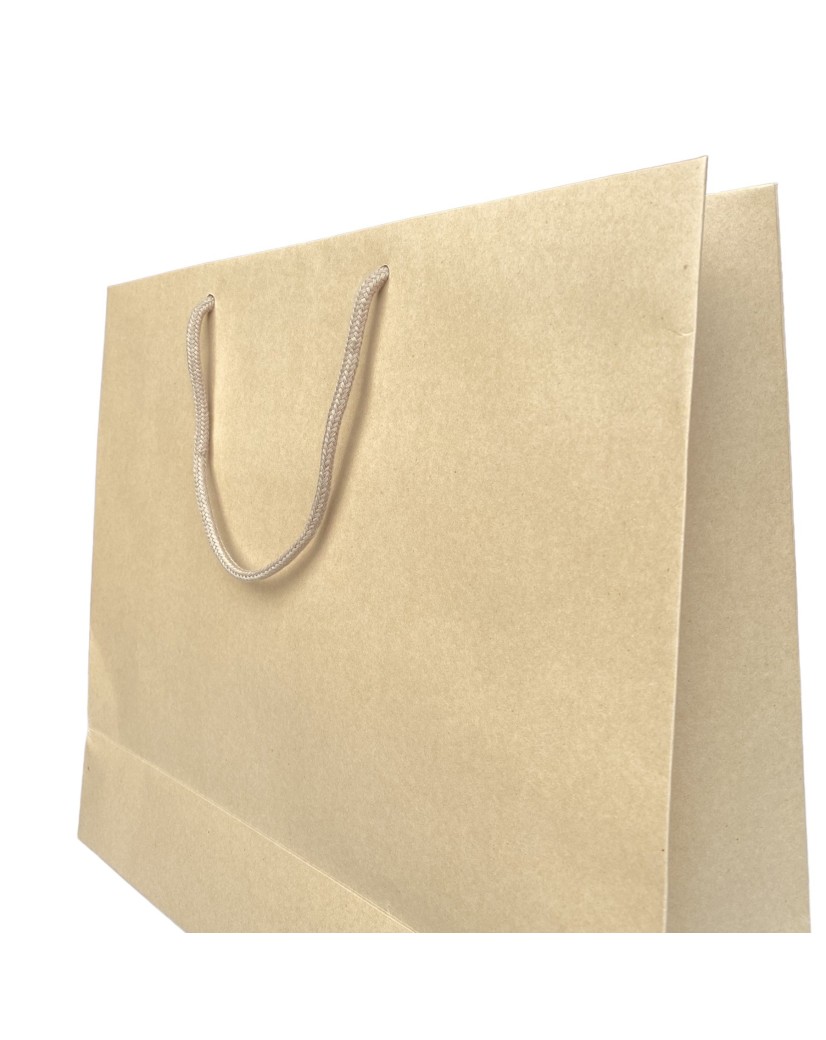 Kraft paper bag with cord handles