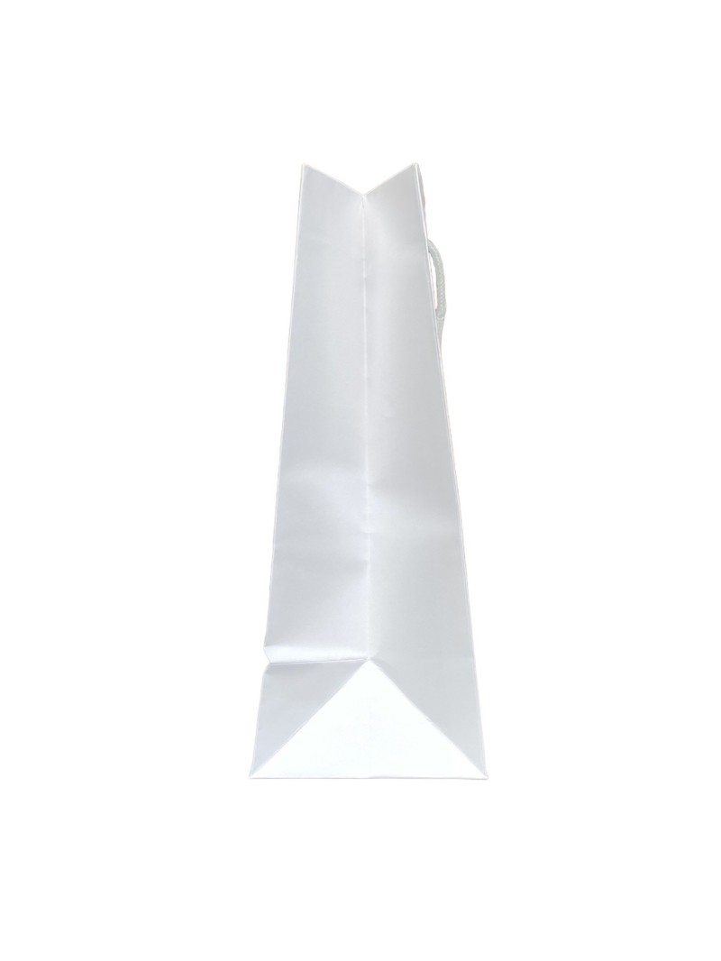 White paper bag with white cord handles