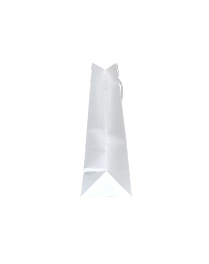 White paper bag with white cord handles
