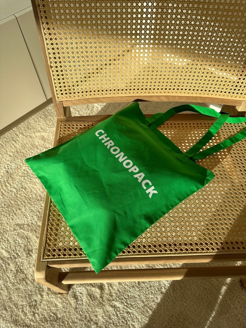 TOTEBAG "PARIJS" GROEN (38x42 cm)