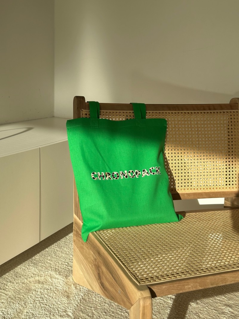 TOTEBAG "PARIJS" GROEN (38x42 cm)