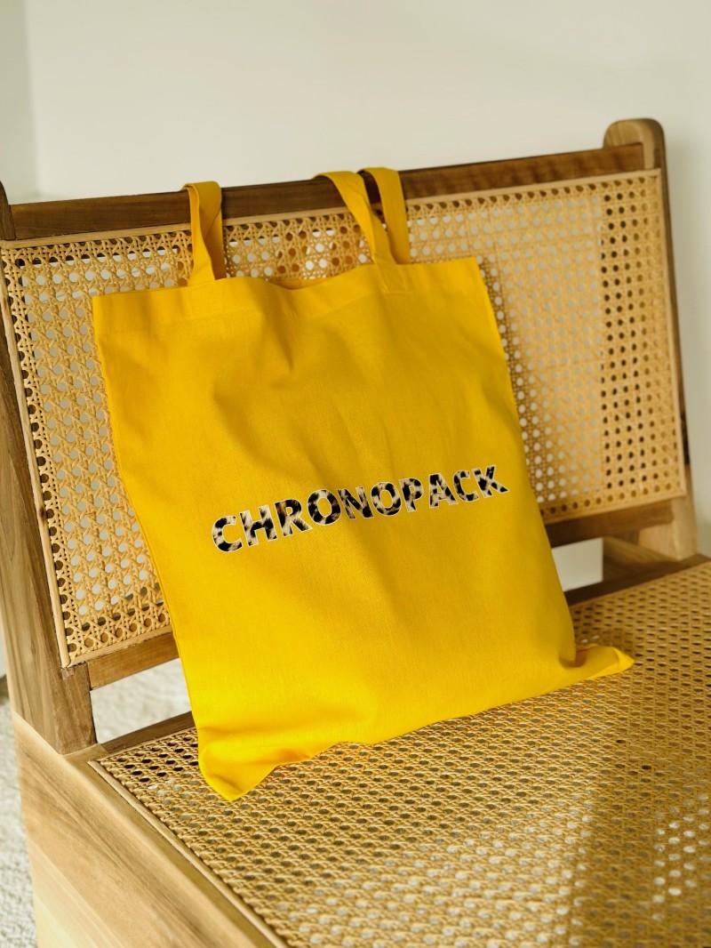 TOTEBAG "PARIJS" GEEL (38x42 cm)