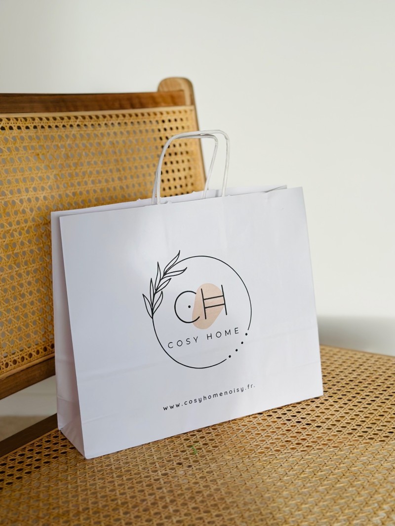 Twisted handle bags - White M HORIZONTAL